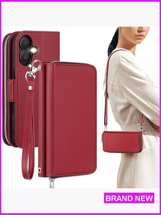 Other - Crossbody Wallet Case for iPhone 17 with Card Slots & Kickstand